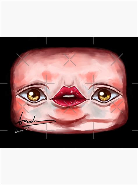 Eye And Mouth Emoji Meme Semi Realistic Poster For Sale By