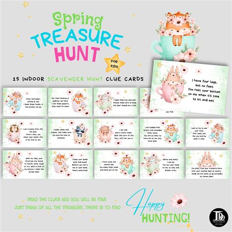 Printable Treasure Hunt Clue Cards
