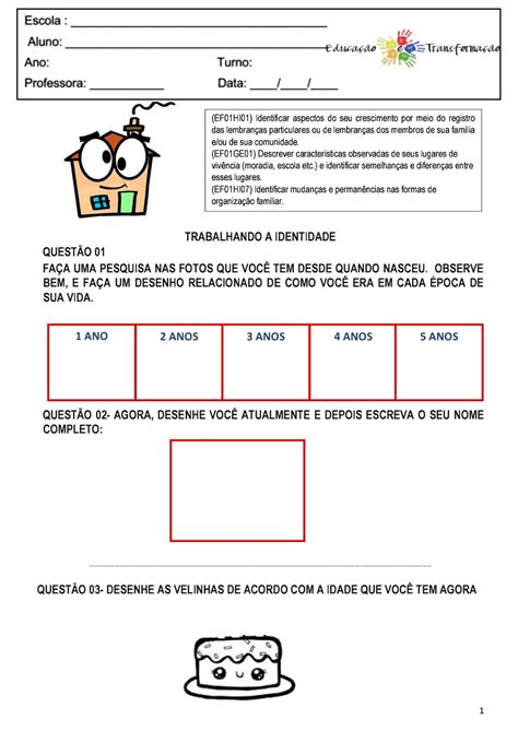 Situações De Convívio Em Diferentes Lugares 1o Ano Atividades