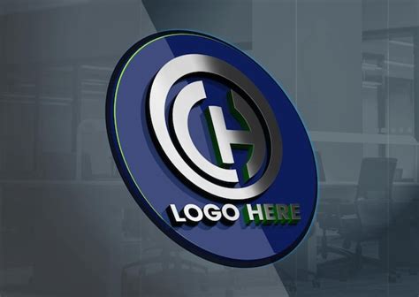 Premium PSD | Logo showcase mockup