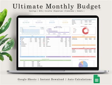 Google Sheets Budget Template, Google Sheets Budget, Budget Spreadsheet ...