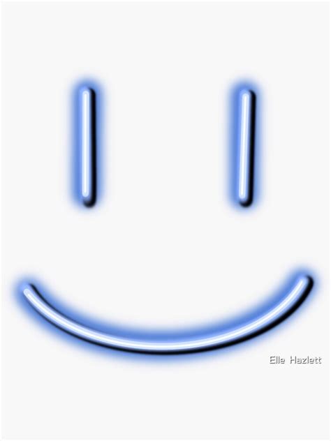 Neon Smiley Face Sticker For Sale By Ellehazlett Redbubble