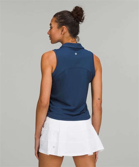 Lululemon Quick Drying Sleeveless Polo Shirt Mineral Blue Lulu Fanatics