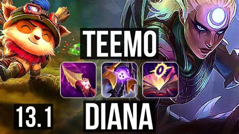 Teemo Vs Diana Top 8 Solo Kills 1 6m Mastery 500 Games