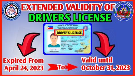 Extended Validity Of Drivers License Expired From April