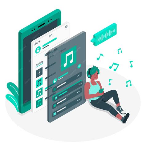 Free Vector | Playlist concept illustration