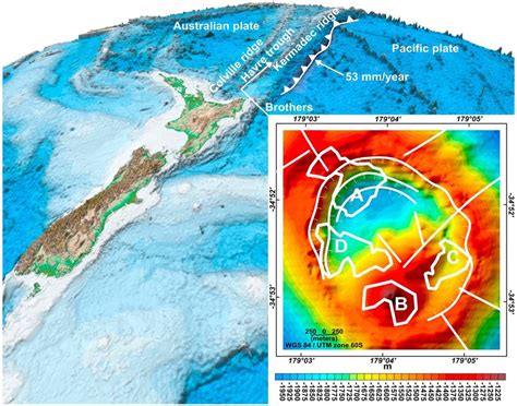 Brothers Volcano Location And Tectonic Setting Subduction Rate From