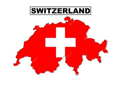 Premium Vector | Switzerland vector flag map