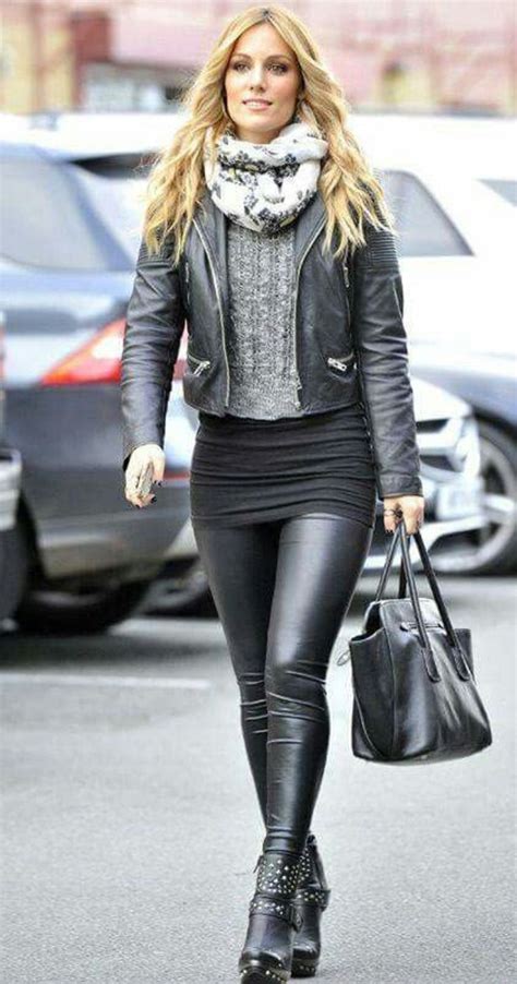 Leggings Outfit Fall Leather Leggings Outfit Boots Outfit Ankle