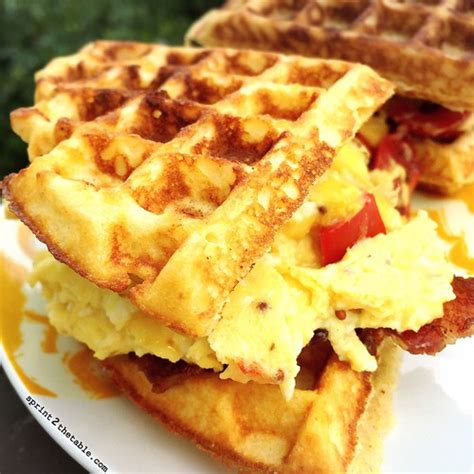 Cornbread Waffle Breakfast Sandwich