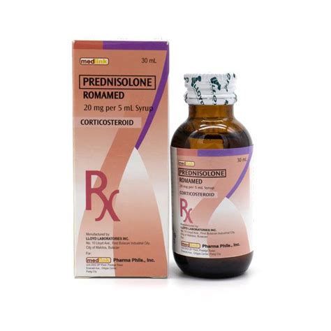 Romamed Prednisolone 20mg 5ml Syrup 30ml Price In The Philippines