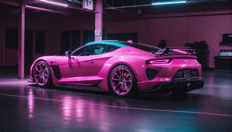 Premium Ai Image Luxury Pink Sports Car Wallpaper Hd