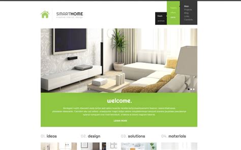 Free Modern Interior Design WordPress Template