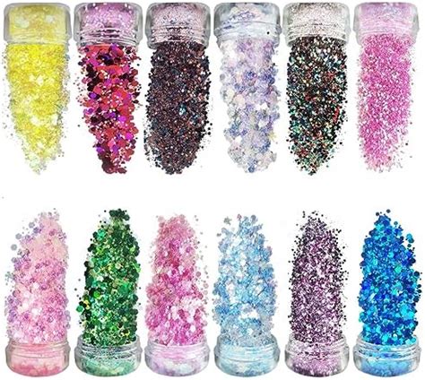 Festival Glitzer Gesicht Für Festliche Verkleidungen 12 Farb Set Body Glitter Für Nagelkunst