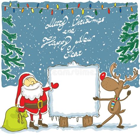 Santa And Rudolph Stock Illustration Illustration Of Santa 15929218