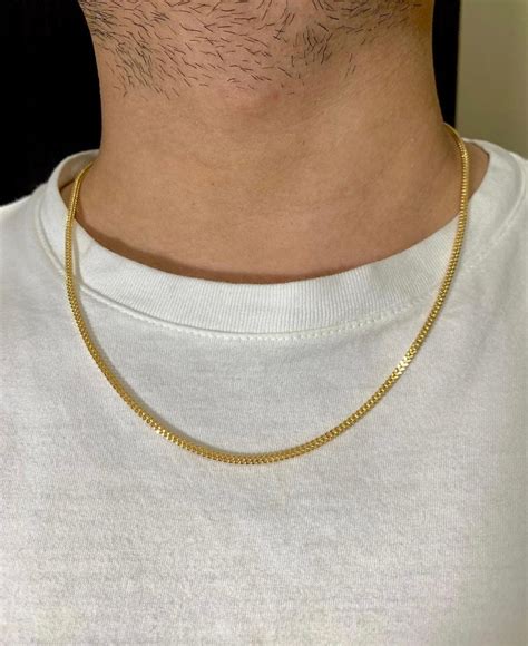 18k Solid Gold Foxtail Chain Foxtail Chain Foxtail Necklace Etsy