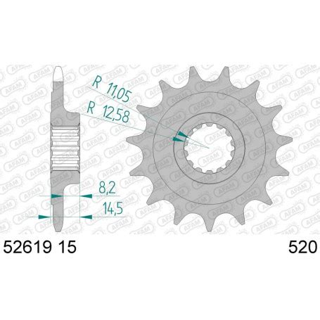 Pignon AFAM Acier Standard 52619 520