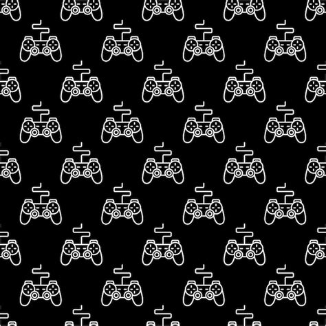 Premium Vector Game Controller Or Gamepad Seamless Pattern