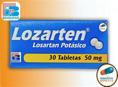 Losartan 50 Mg Caja X 30 Tabletas Lozarten Labquifar