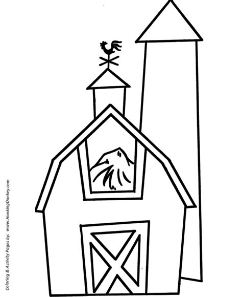 Barn Coloring Page - Coloring Home