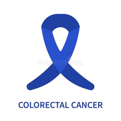 Colorectal Cancer Blue Ribbon For Awareness Day Stock Vector