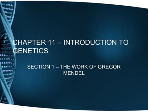 Chapter Introduction To Genetics