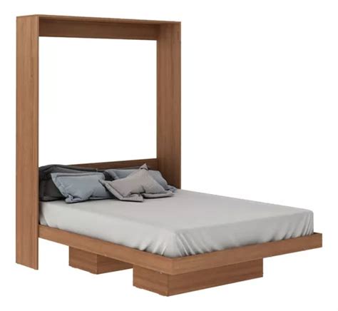 Cama Rebatible De Pared O Repisa 2 Plazas 8016 Color Almendra