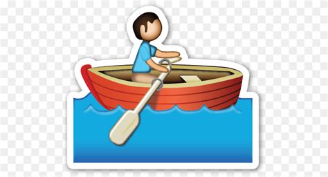 Rowboat Emoji Emoji Stickers And Emoticon Boat Dinghy Transportation