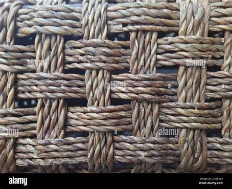 Interwoven Natural Fiber Texture Texture Detail Backgrounds Full