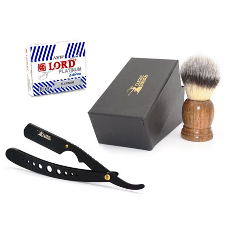 Classic Samurai Stainless Steel Men Shaving Set With Cs 102 Matte Black