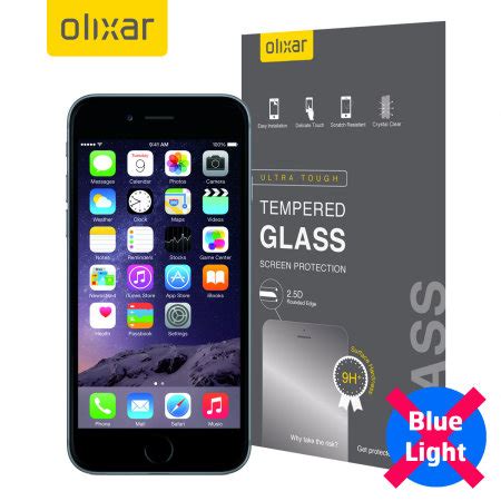 Olixar Anti Blue Light Tempered Glass Screen Protector For Iphone Se