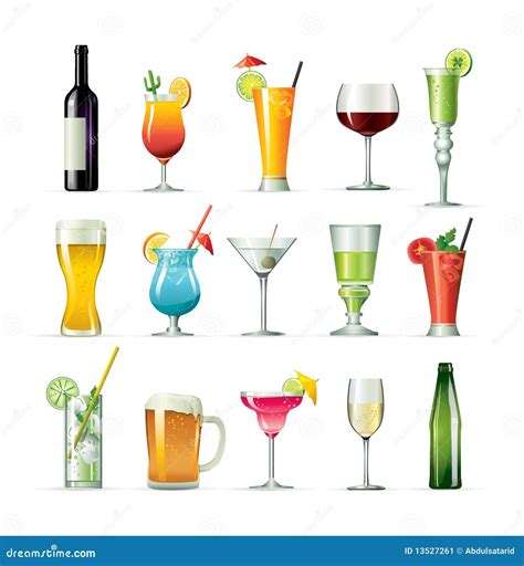 Fancy Drink Cocktails Stock Vector Illustration Of Marry 13527261