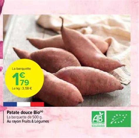 Promo Patate Douce Bio Chez Carrefour Market ICatalogue Fr