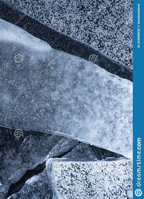 Ice Texture Close Up in the Detail - Macro Stock Photo - Image of ...