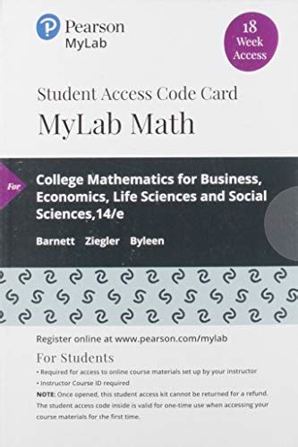 College Mathematics For Business Economics Life Sciences And Social