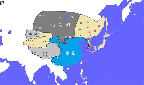 公元117年 东汉 中国疆域地图查询