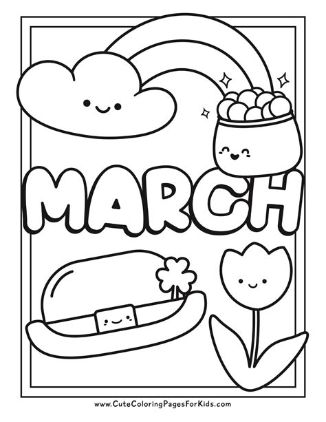 March Coloring Pages - Cute Coloring Pages For Kids