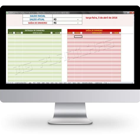 Controle Financeiro Caixa Pessoal Dom Stico Planilha Excel Mg