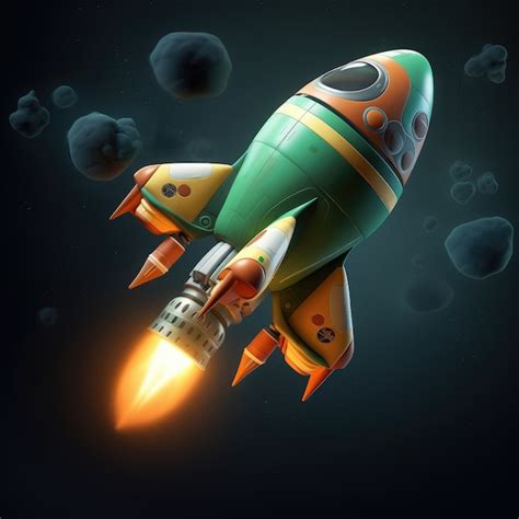 Free Photo View Of 3d Space Rocket Model