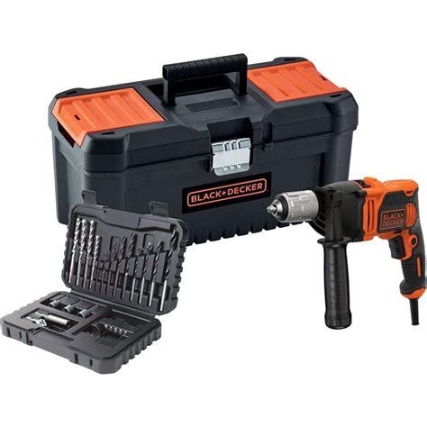 Black Decker BEH850KA32 QS Taladro Percutor 850W Con 32 Accesorios Y