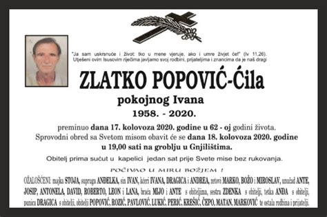 Zlatko PopoviĆ Ćila 1958 2020