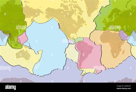 Earths Tectonic Plates Artwork The Earths Surface Is Divided Up