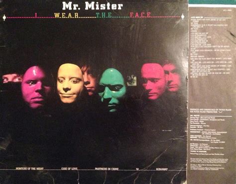 Mr Mister I Wear The Face Album Cover Masks Done By And Credit