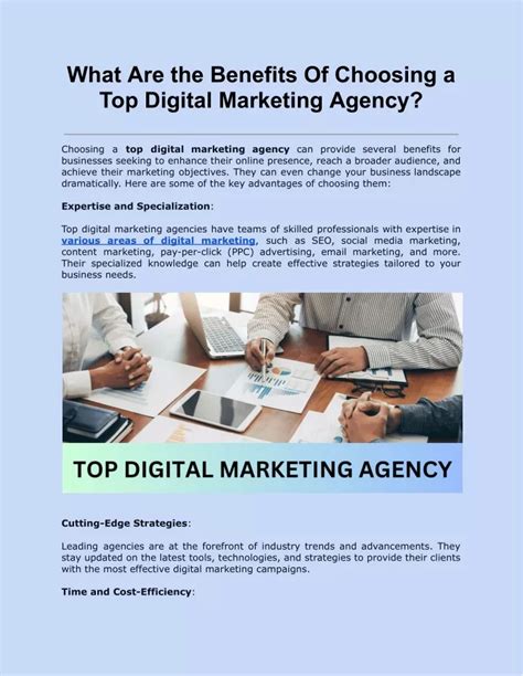 Ppt What Are The Benefits Of Choosing A Top Digital Marketing Agency Powerpoint Presentation