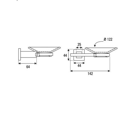 Accesorio Ba O Hidromet Jabonera Geometry Cromo Foschia