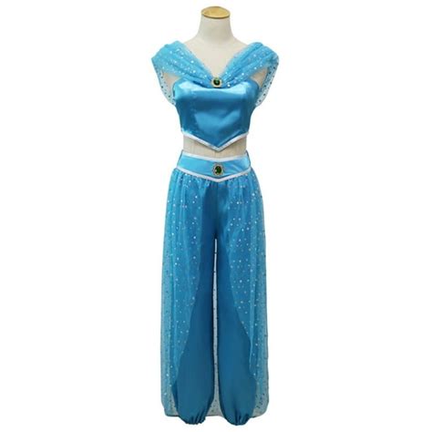 Women Aladdin Jasmine Princess Costumes Fancy Sequin Suit Dress