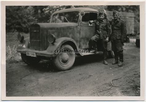 Orig Foto Soldaten Mit To Opel Blitz Lkw Tru Postimages