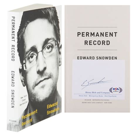 Edward Snowden Signed Book Rr Auction