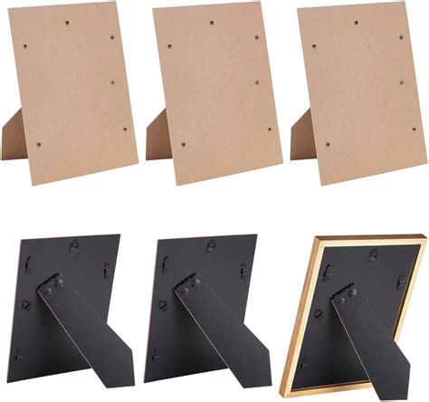 Benecreat 6pcs Picture Frame Easel Back 6x8inch Cardboard