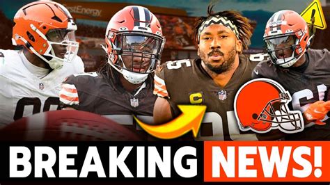 Out Now It Has Been Confirmed Cleveland Browns News Today Nfl